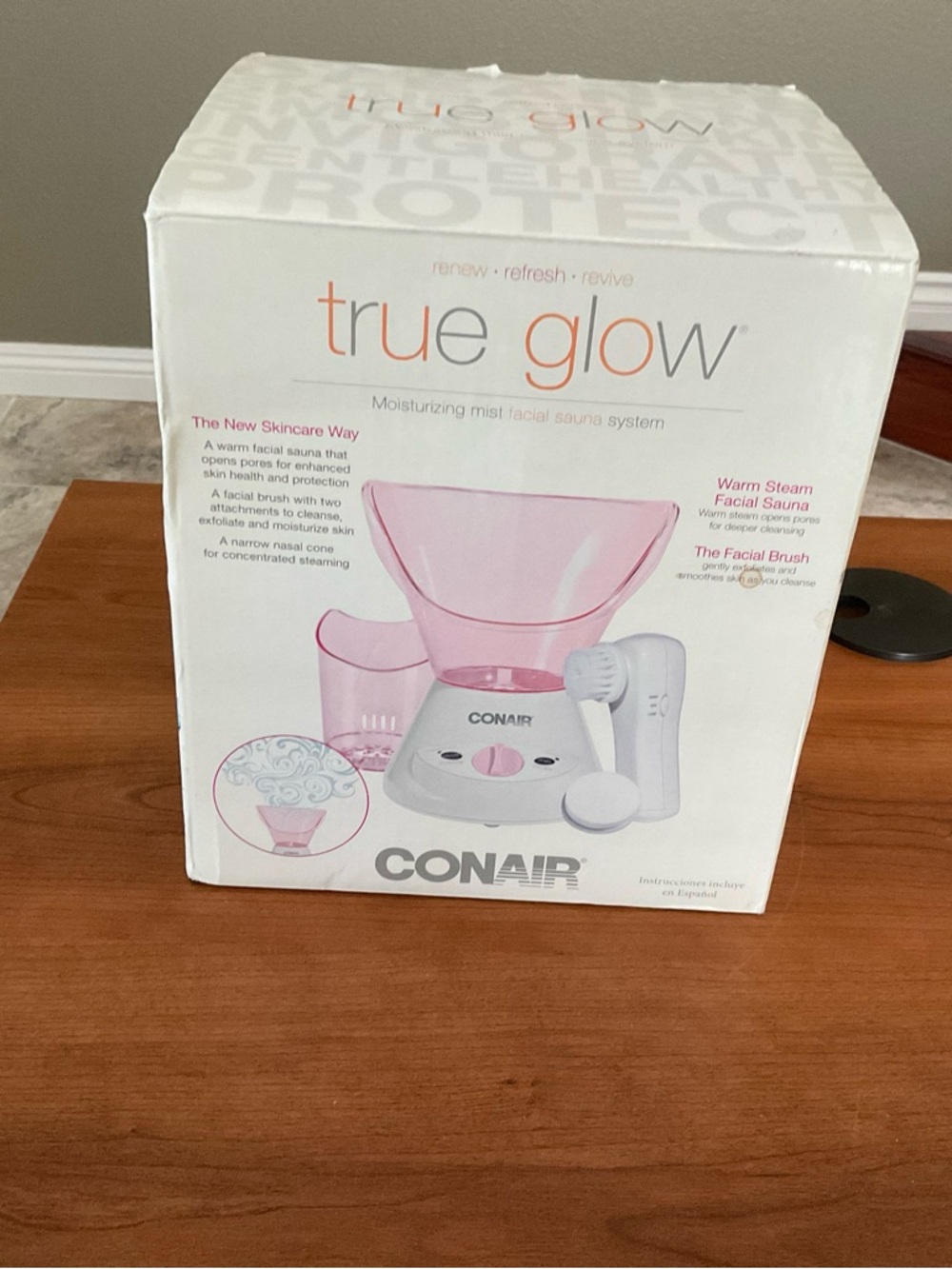 Conair True Glow Pink Facial Steamer & Brush